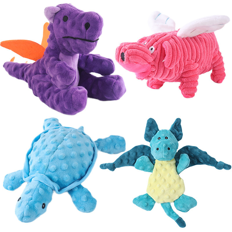 Plush dog toys flying dragon and bat shape custom OEM manufacturing