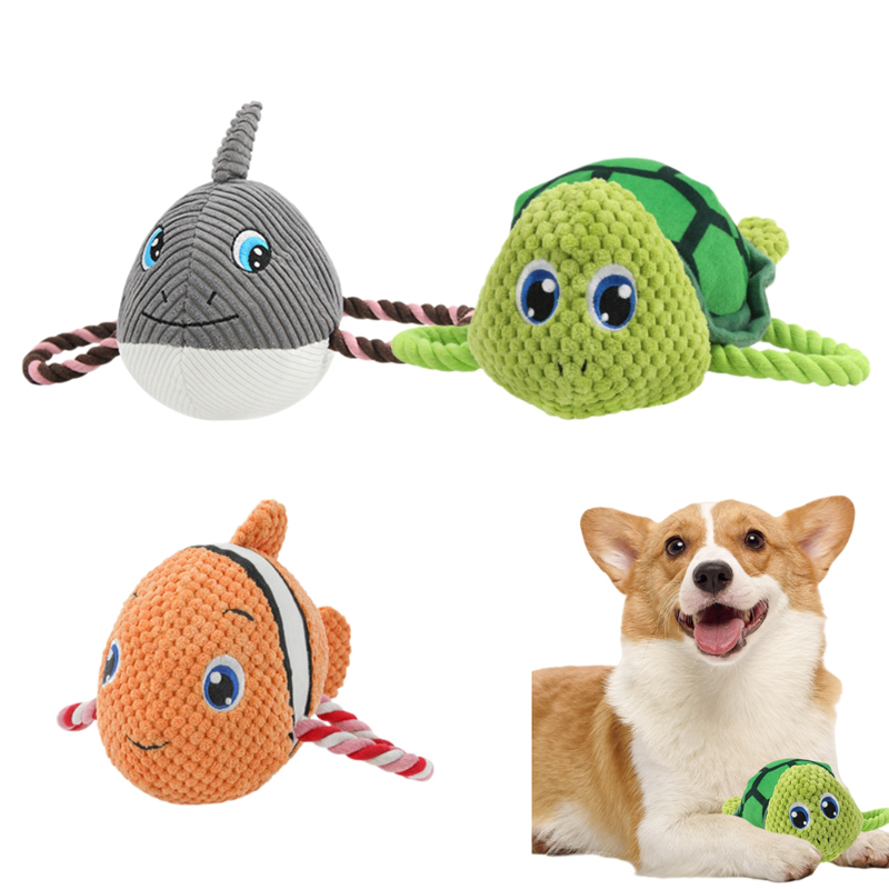 Custom pet toys ocean animal series wholesale by OEM pet supplies factory
