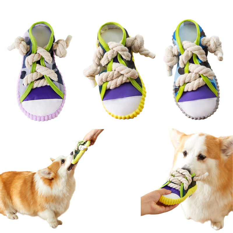 Pet plush toy shoe shape OEM service by reliable pet supplies manufacturer