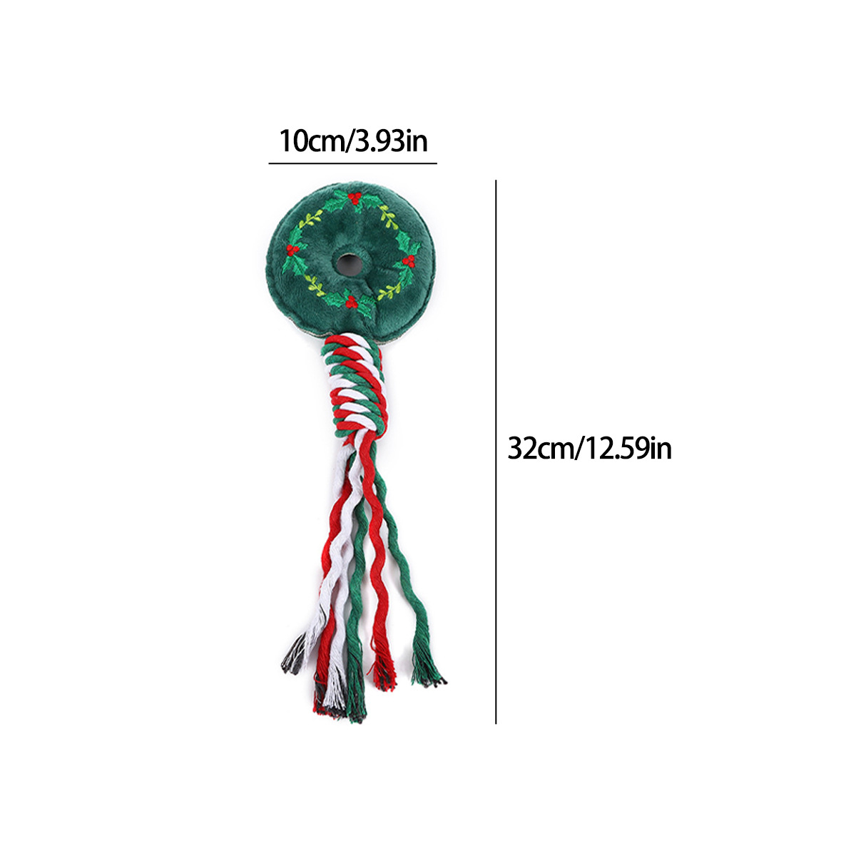 Custom Christmas Holiday Pet Supply Plush Dog Interactive Rope Toy