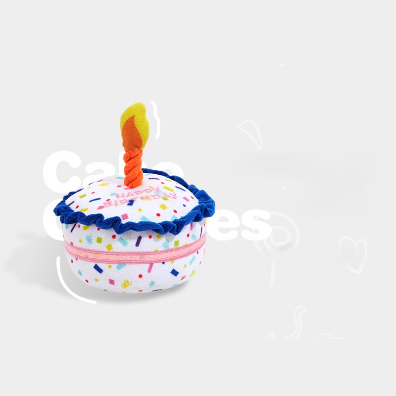 Pet Birthday Gift Custom Plush Cake Dog Interactive Rope Toy