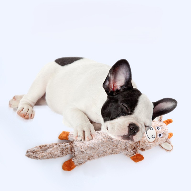Custom Fluffy Farm Animal Pet Squeaky Plush Dog Chew Toy