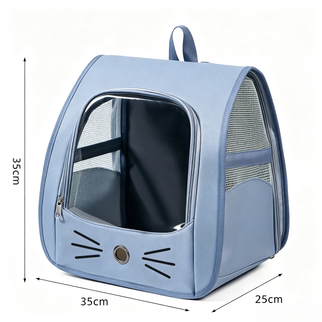 Cat Backpack Carrier, Breathable Mesh Transparent Window Pet Travel Backpack for Cats & Small Dogs, Outdoor Walking Hiking Pet Carrier Backpack