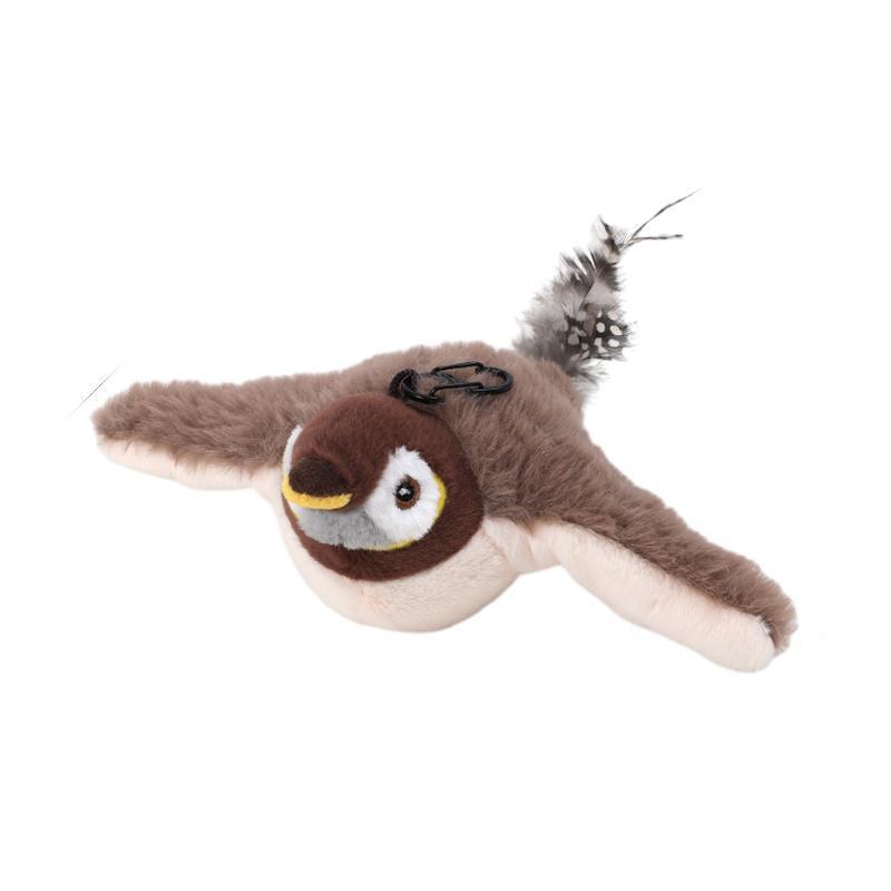 Custom Bird Designs Pet Cat Plush Catnip Toy with Feathers