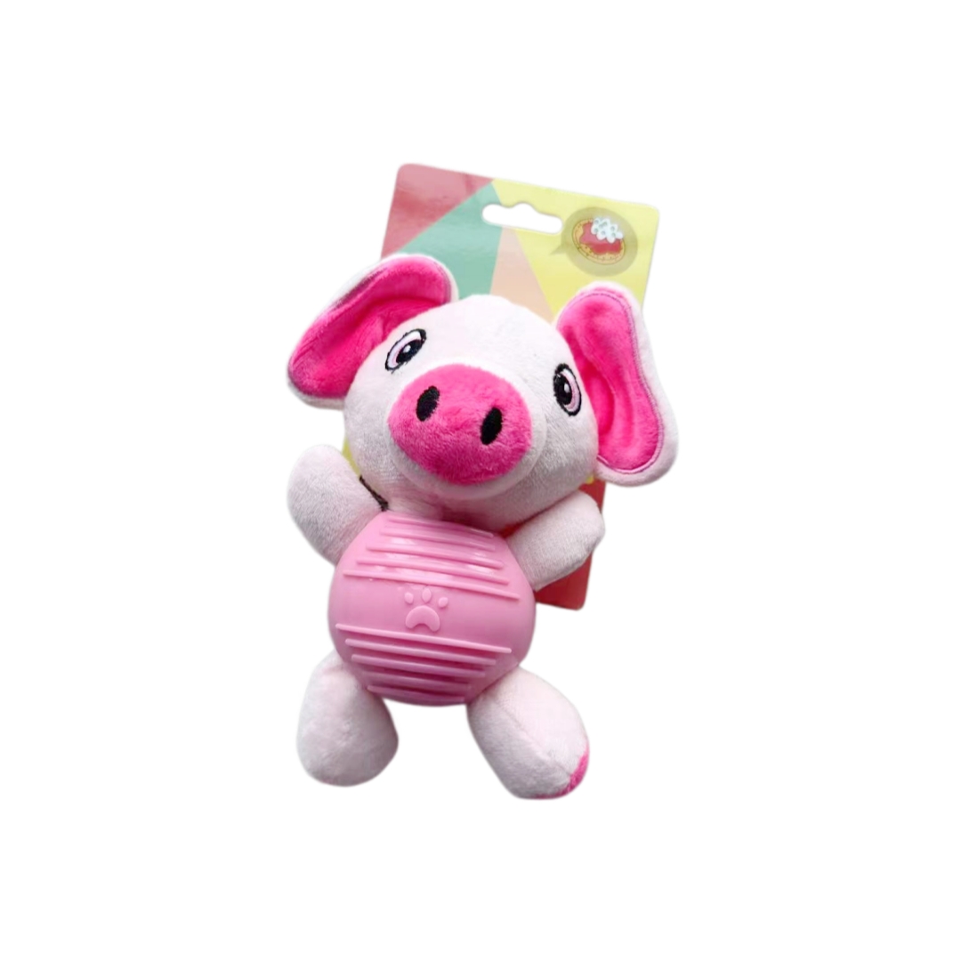 Eco-friendly Material Rubber Chewy Soft Plush Pet Squeaky Wholesale Dog Toys