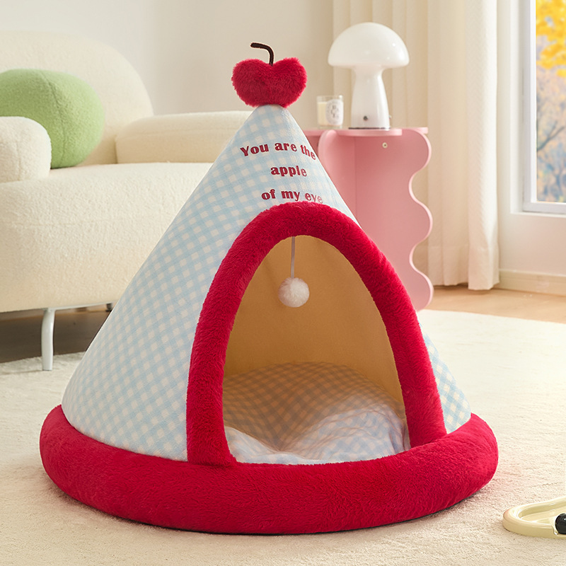 Custom Color Plush Soft Tent Pet Cave Cat Interactive House
