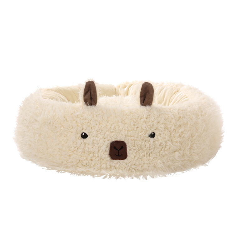 Custom Ultra-Fluffy Alpaca Cuddle Soft Plush Dog Sofa Pet Bed