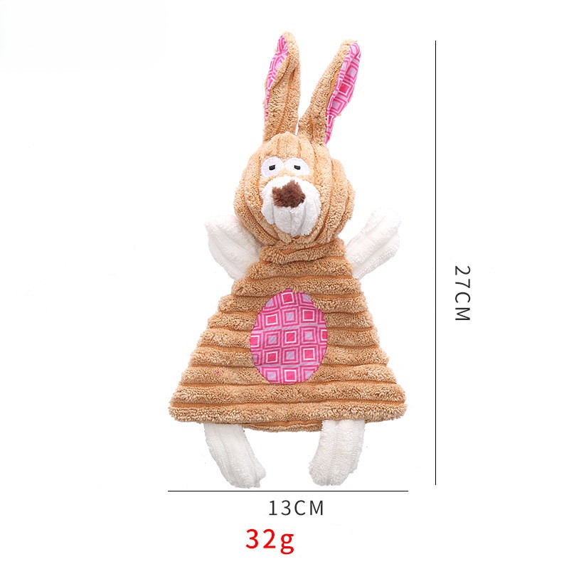 Custom Printing Pet Plush Corduroy Animal Cute Dog Chew Squeaky Toy