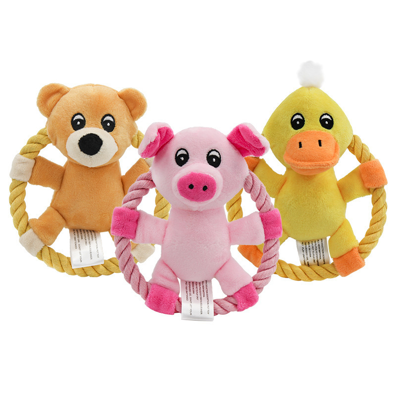 Wholesale Cotton Rope Frisbee Dog Chew Toys Custom Pet Molar Play Toy