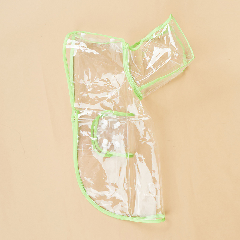 Transparent Waterproof Pet Raincoat Dog Poncho with Custom Logo
