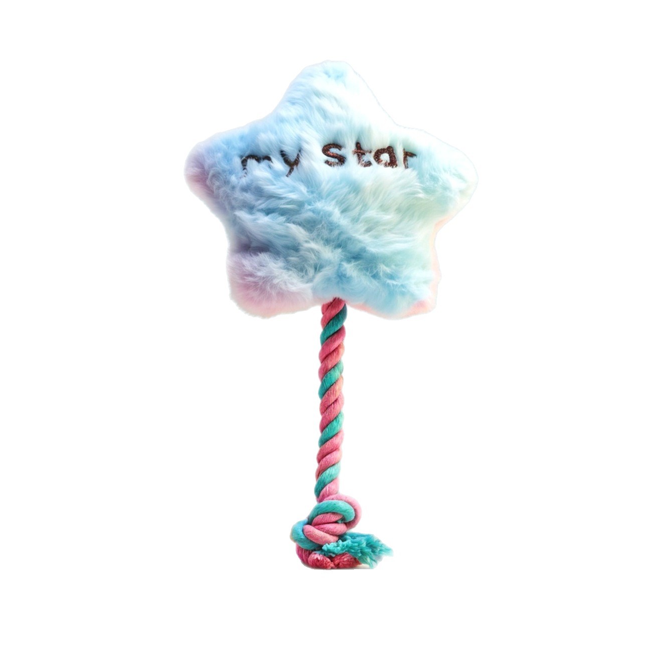 Custom Printing Colorful Pet Plush Soft Dog Squeaky Chew Rope Toy