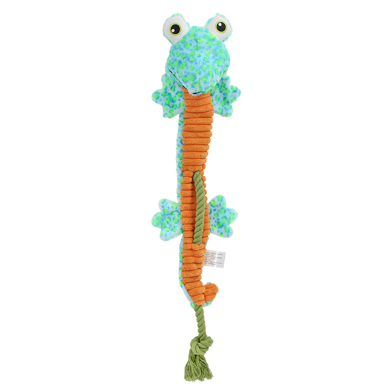 Custom Pet Plush Gator Dog Chew Squeaky Rope Toy