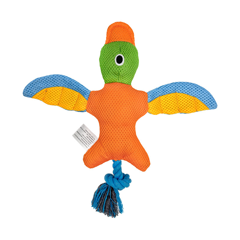 Pet Rope Toy Custom Plush Mallard Duck Breathable Mesh Dog Toy
