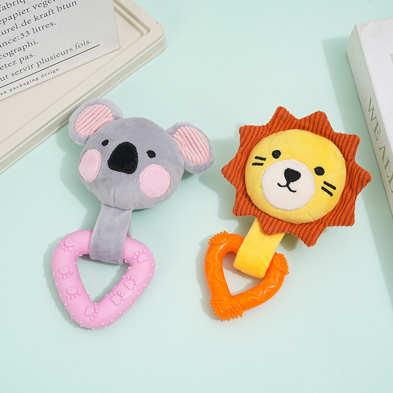 Custom CE Certified Plush Dog Squeaky Wholesale TPR Teeth Cleaning Toys