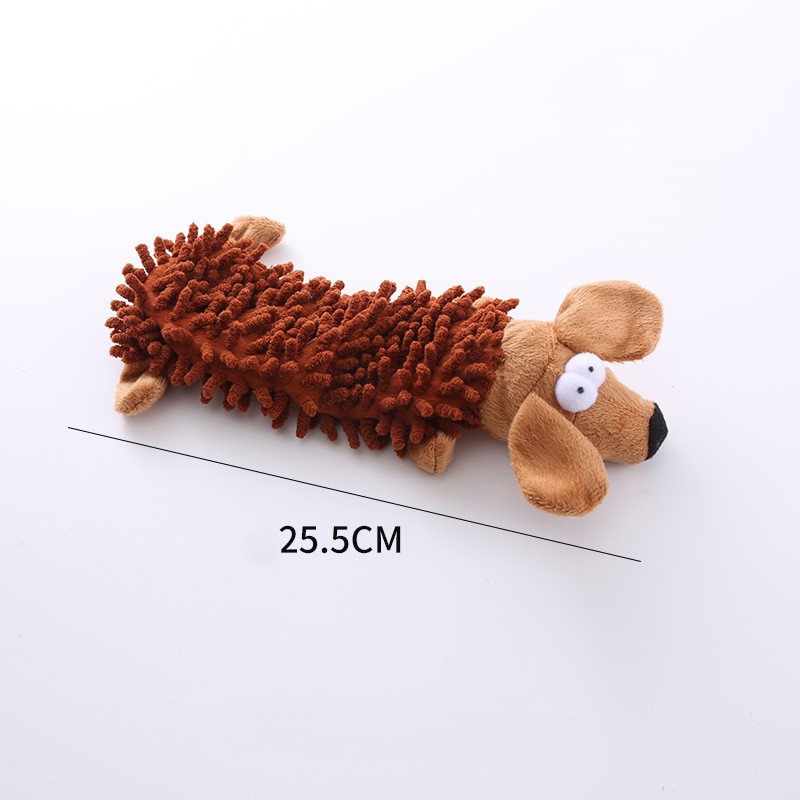 Mop Velvet Caterpillar Shaped Animal Plush Pet Dog Squeaky Toy