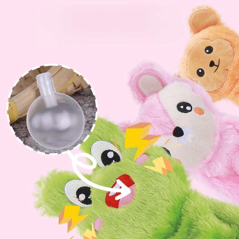 Custom Multi-Textured Plush Animal Rope & Tennis Ball Dog Pet Chew Toy