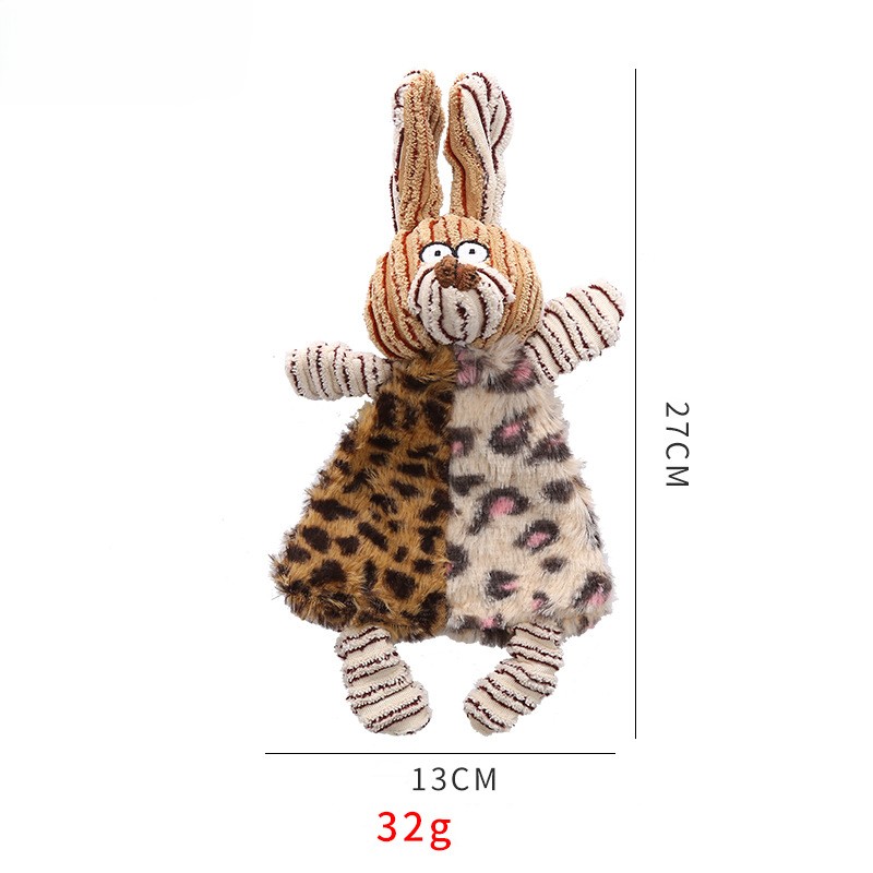 Custom Printing Pet Plush Corduroy Animal Cute Dog Chew Squeaky Toy