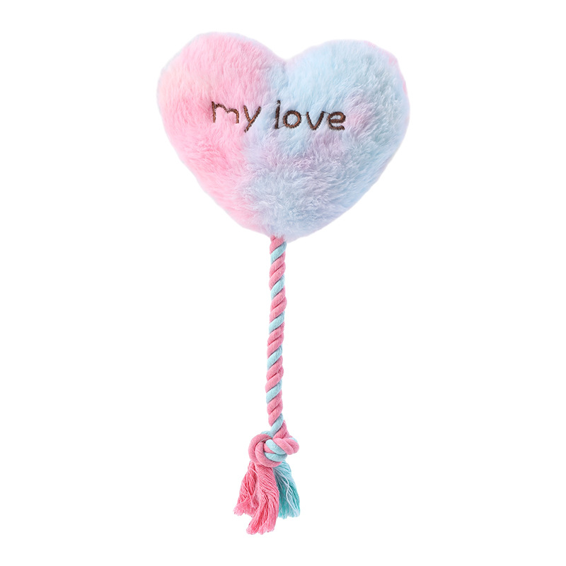Custom Printing Colorful Pet Plush Soft Dog Squeaky Chew Rope Toy