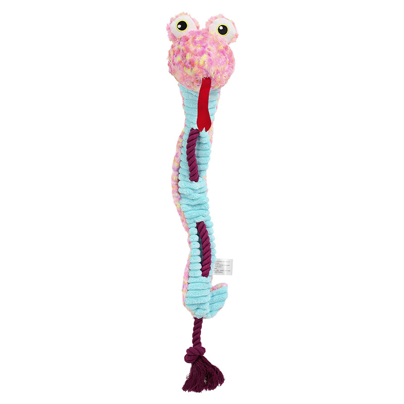 Custom Pet Plush Gator Dog Chew Squeaky Rope Toy