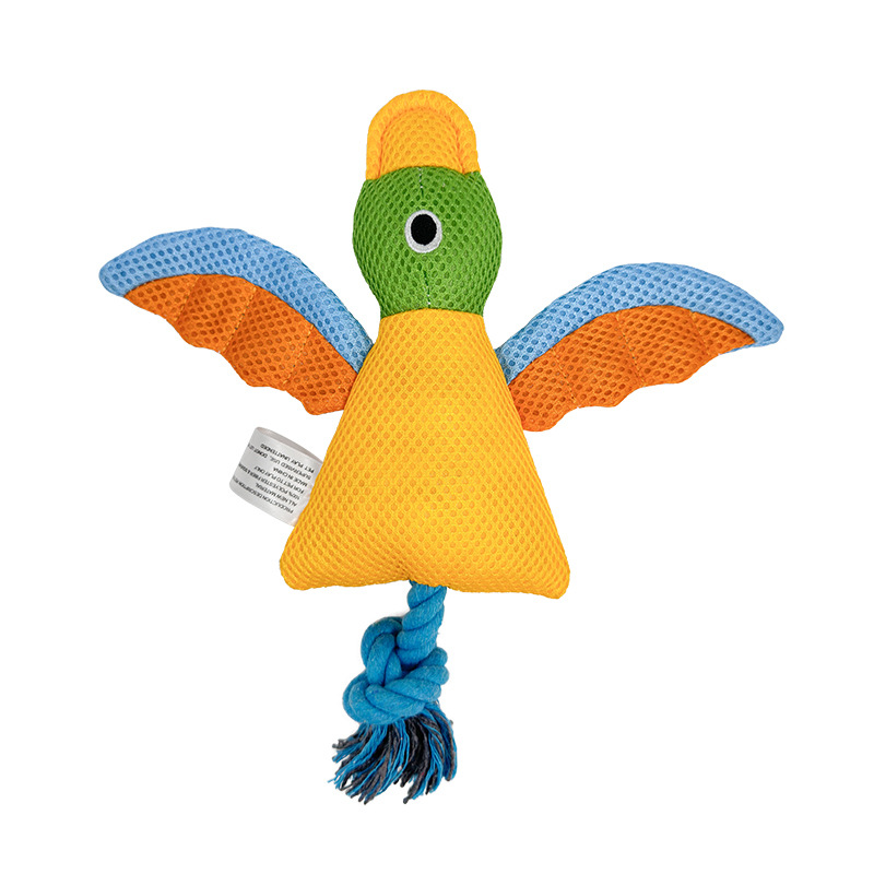 Pet Rope Toy Custom Plush Mallard Duck Breathable Mesh Dog Toy