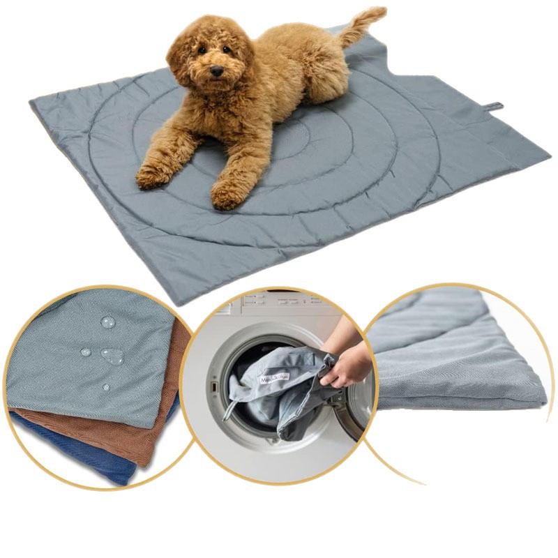 Custom Portable Roll-Up Travel Dog Mat Waterproof Outdoor Bed
