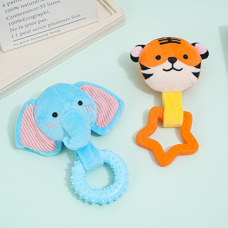 Custom CE Certified Plush Dog Squeaky Wholesale TPR Teeth Cleaning Toys