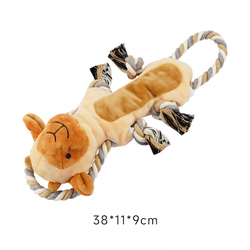 Tug-of-War Pet Interactive Toys Custom Plush Animal Dog Chew Rope Toy