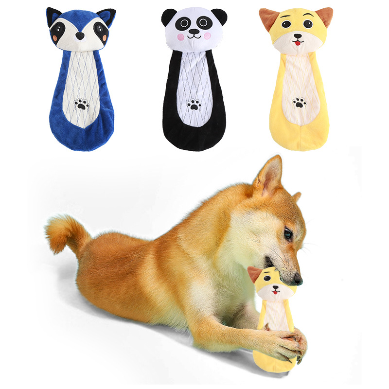 Custom Animal OEM/ODM Pet Plush Dog Chew Squeaky Interactive Toy