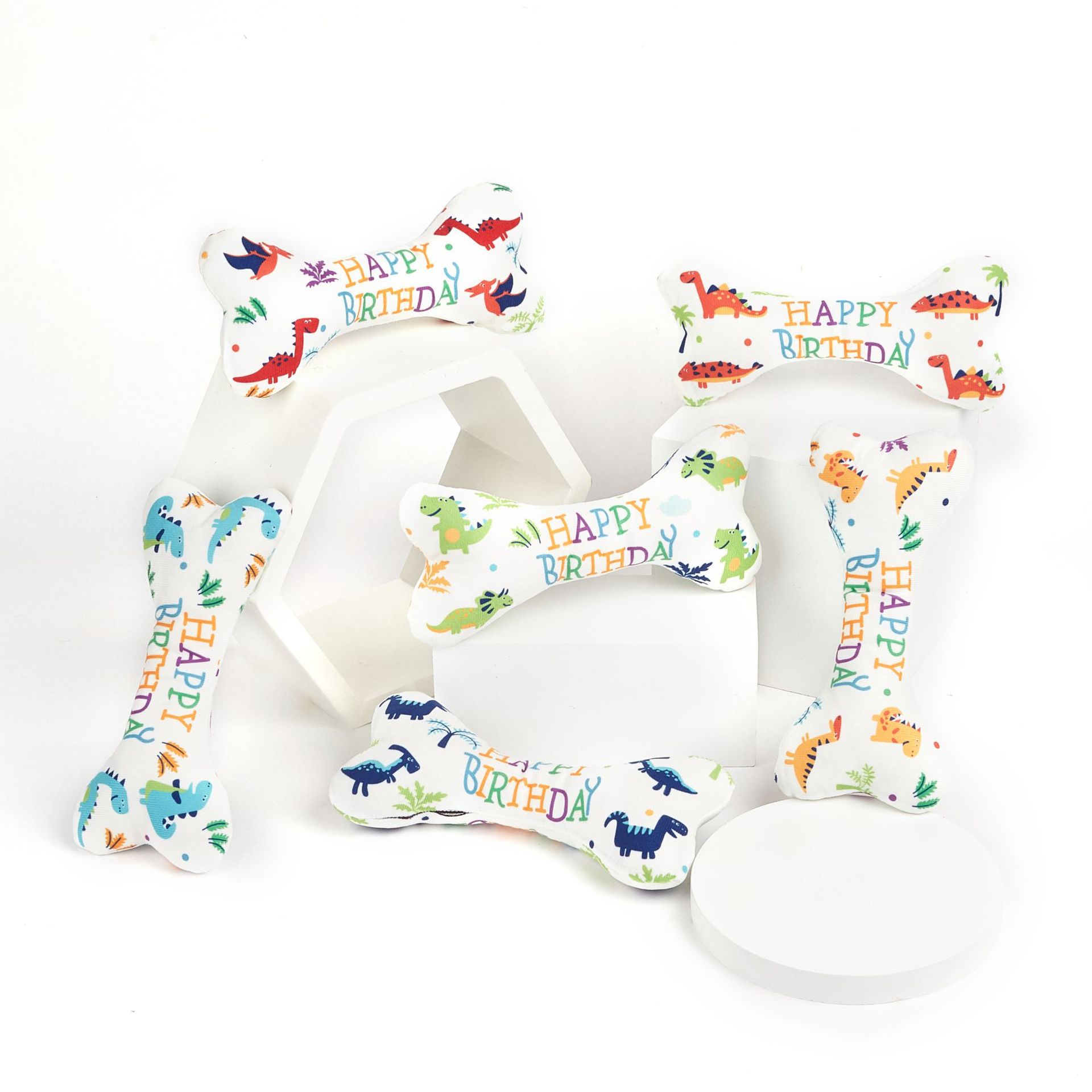Christmas Dog Gift Custom Pet Plush Bone Squeaky Interactive Toy