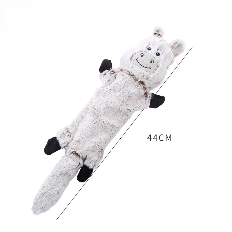 Custom Fluffy Farm Animal Pet Squeaky Plush Dog Chew Toy
