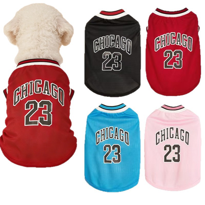 Custom Pet Clothing Sleeveless Breathable Mesh Basketball Dog Jersey Tank Top