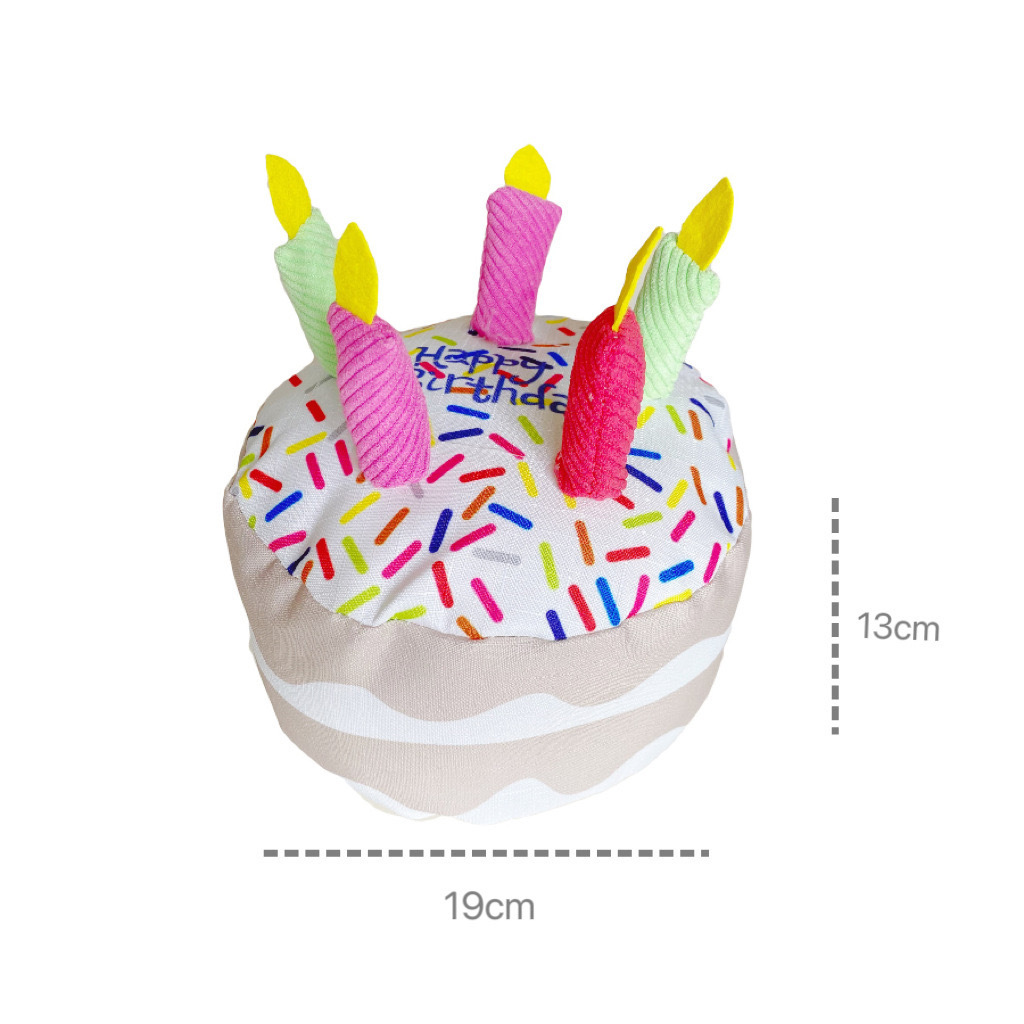 Pet Birthday Gift Custom Logo Plush Soft Dog Chew Squeaky Toy