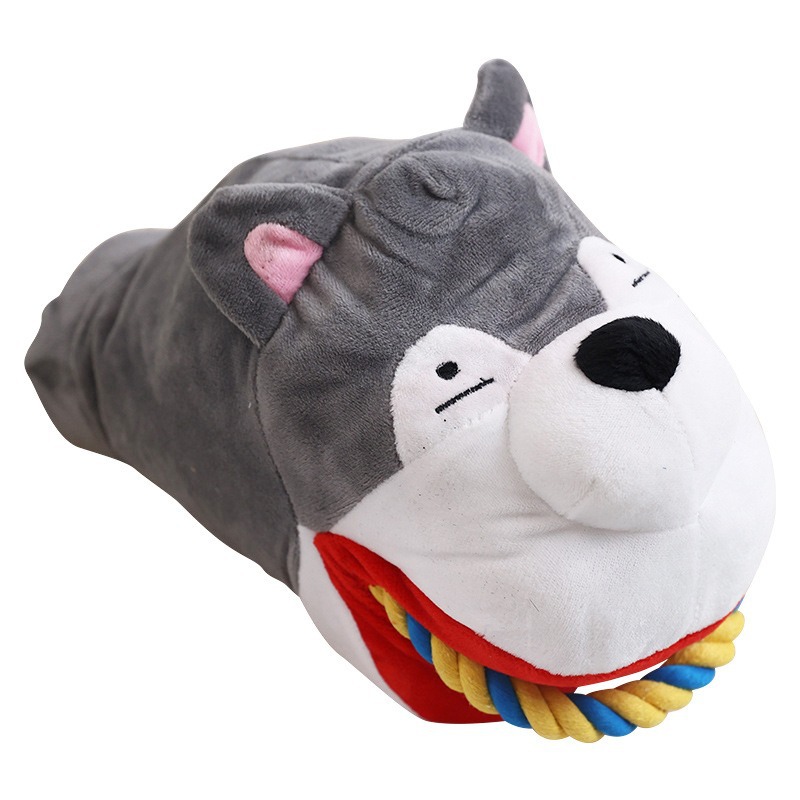 Custom Big-Mouth Animal Pet Plush Rope Dog Chew Interactive Toy