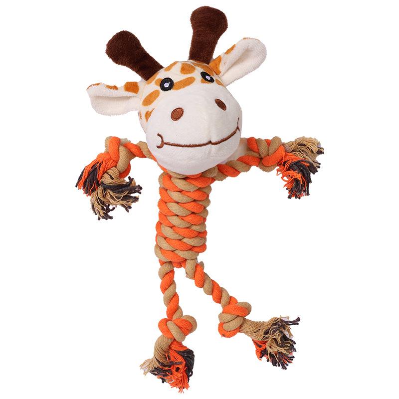 Custom Interactive Braided Cotton Rope Pet Toy Plush Dog Chew Toy