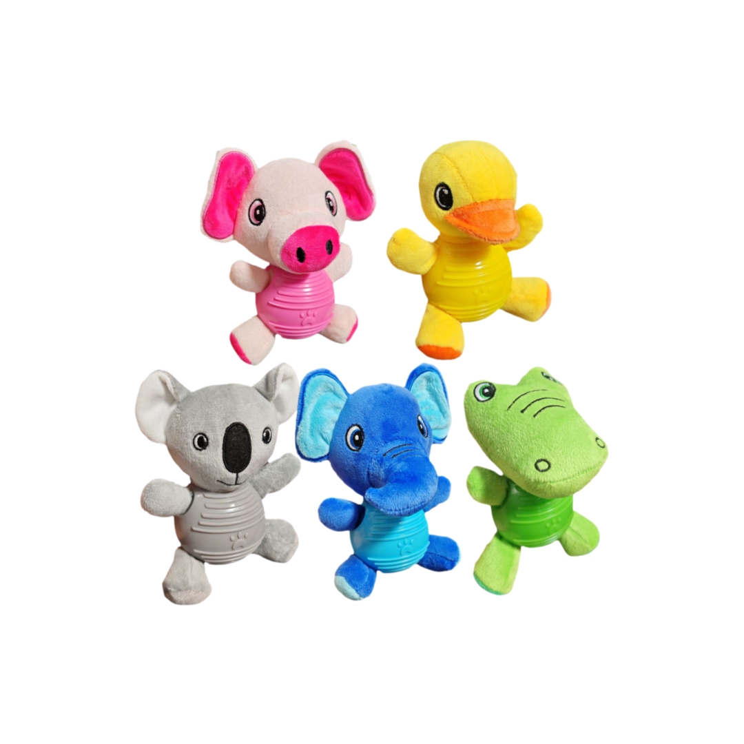 Eco-friendly Material Rubber Chewy Soft Plush Pet Squeaky Wholesale Dog Toys