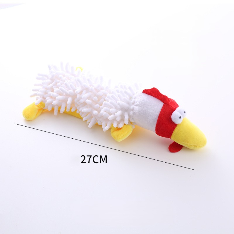 Mop Velvet Caterpillar Shaped Animal Plush Pet Dog Squeaky Toy