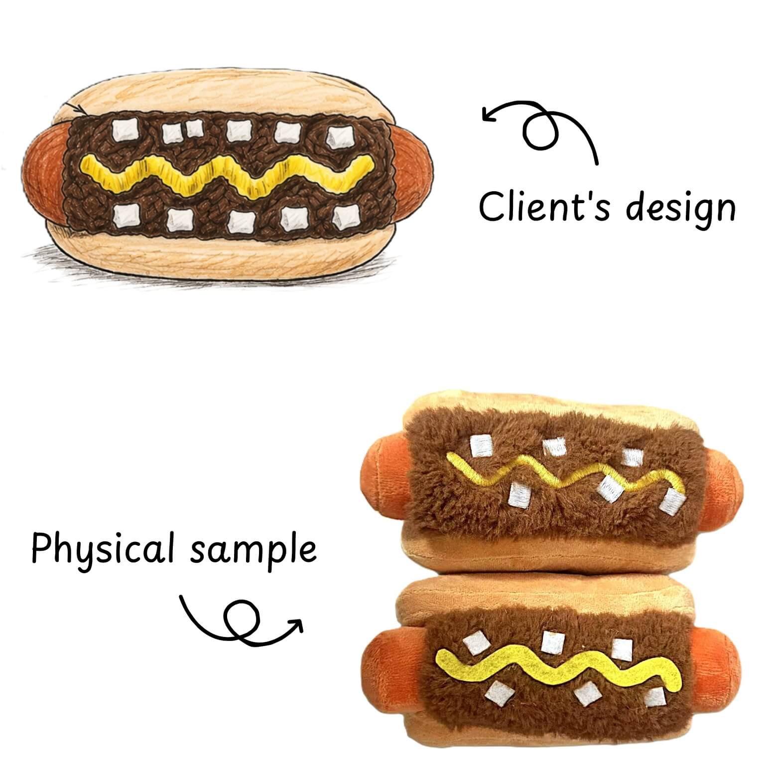 Custom hot dog toys for a client in the USA