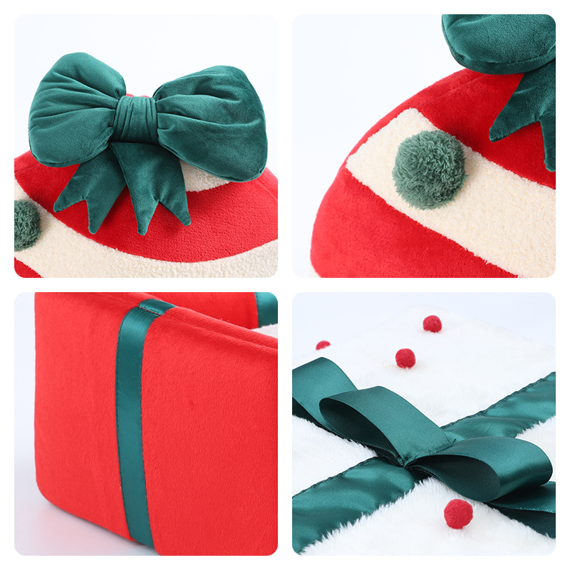 3-in-1 Pet Christmas Gift Holiday Dog Plush Bed Cave House