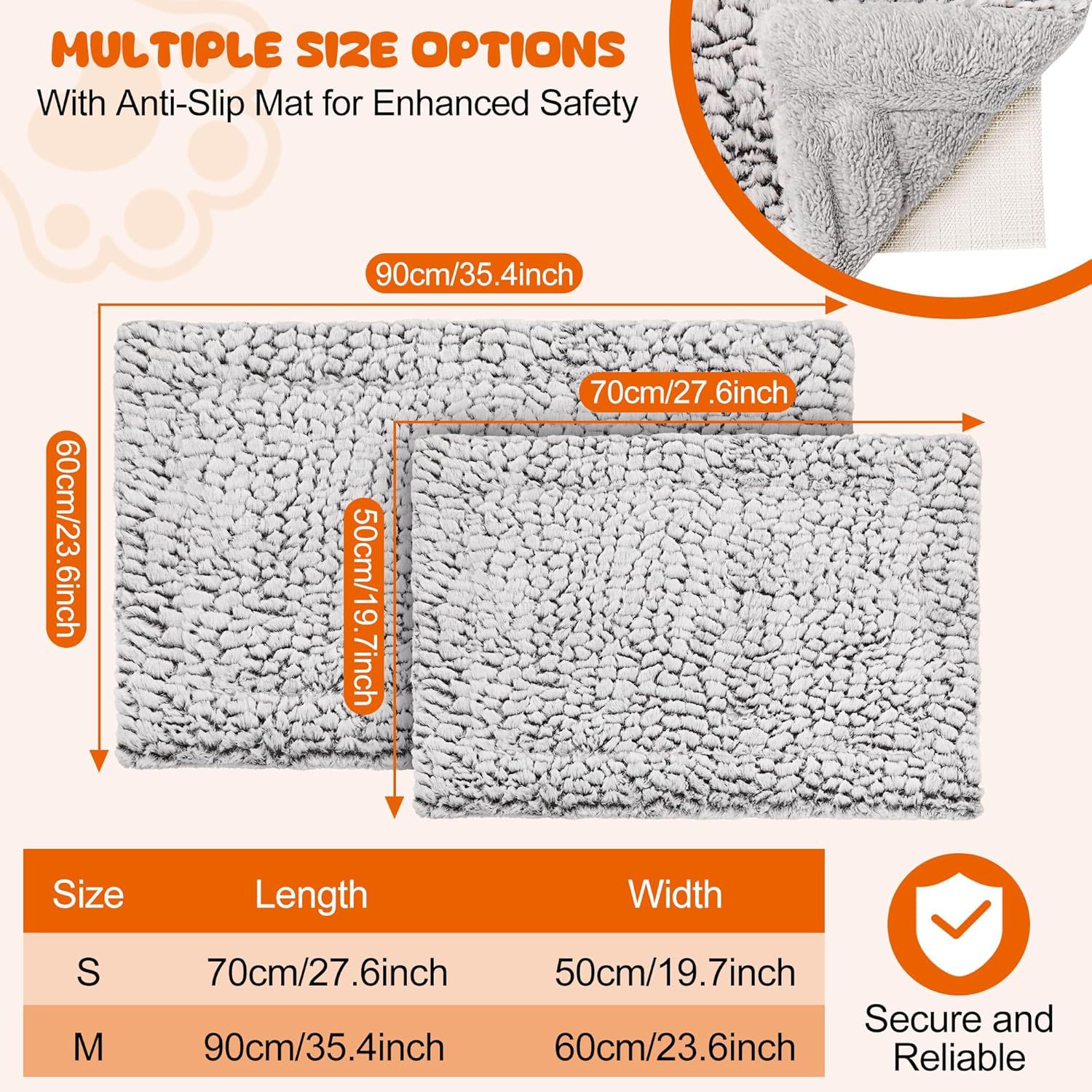 Custom Self-heating Thermal Thick Plush Pet Bed Dog Cozy Mat
