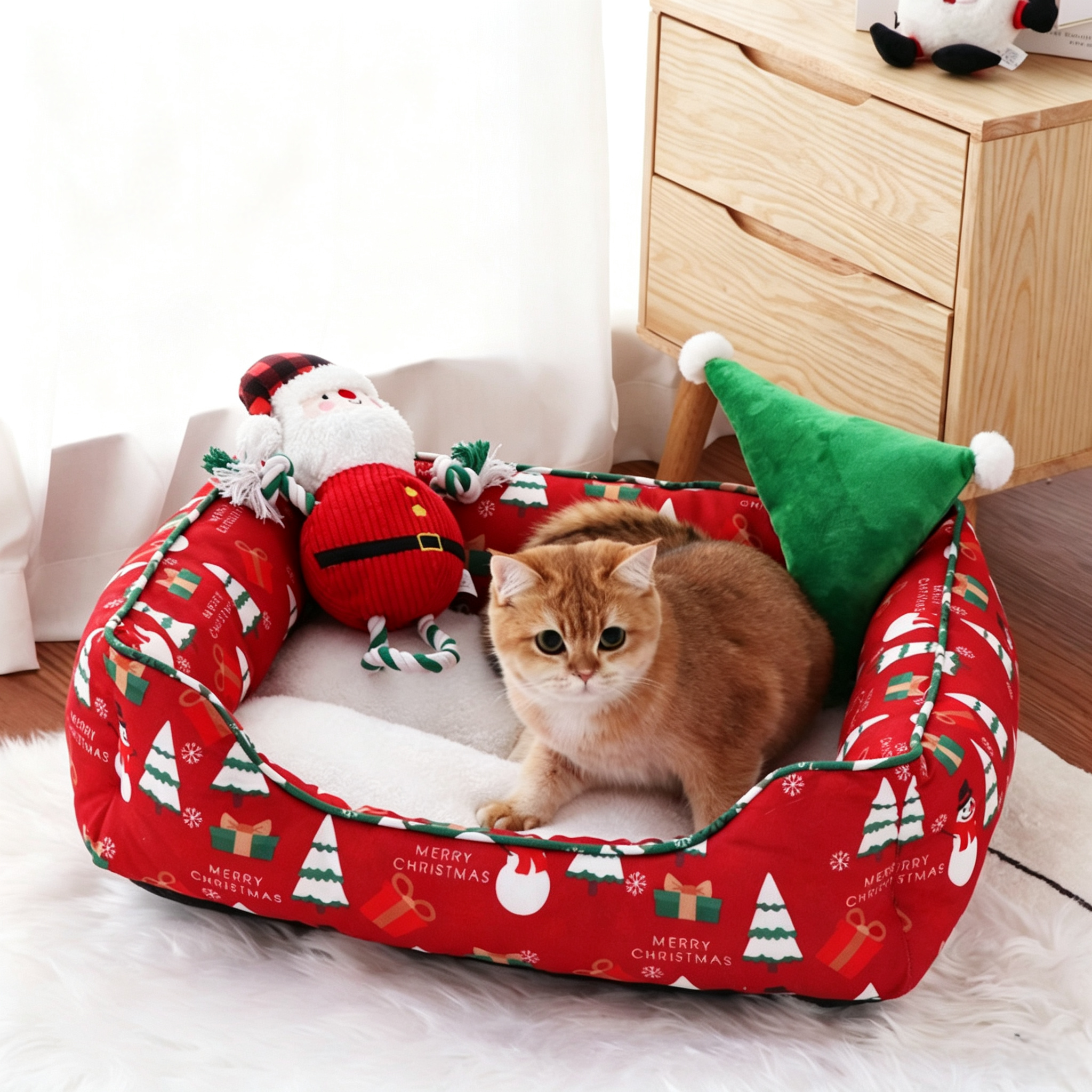 Custom Pet Sofa Plush Windproof Warm Winter Dog Bed