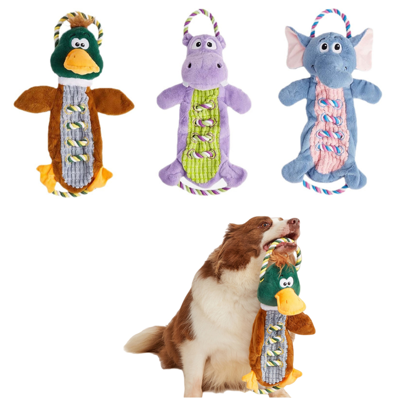 Animal design pet plush toy wholesale from pet supplies manufacturer
