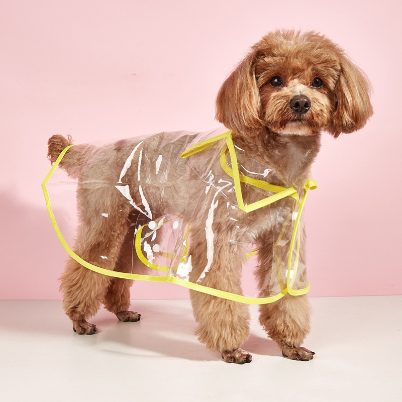 Transparent Waterproof Pet Raincoat Dog Poncho with Custom Logo