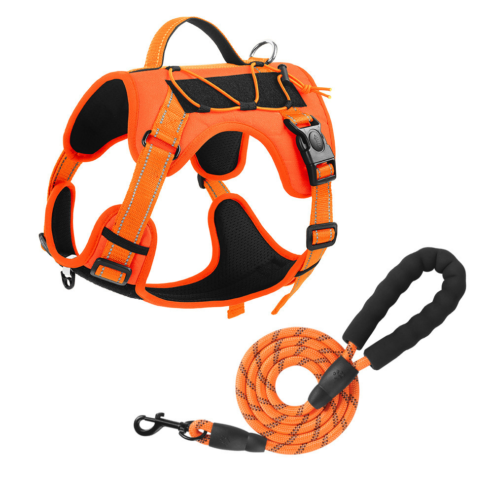 Reflective No Pull Dog Harness With Rope Leash Walking Pet Supplies