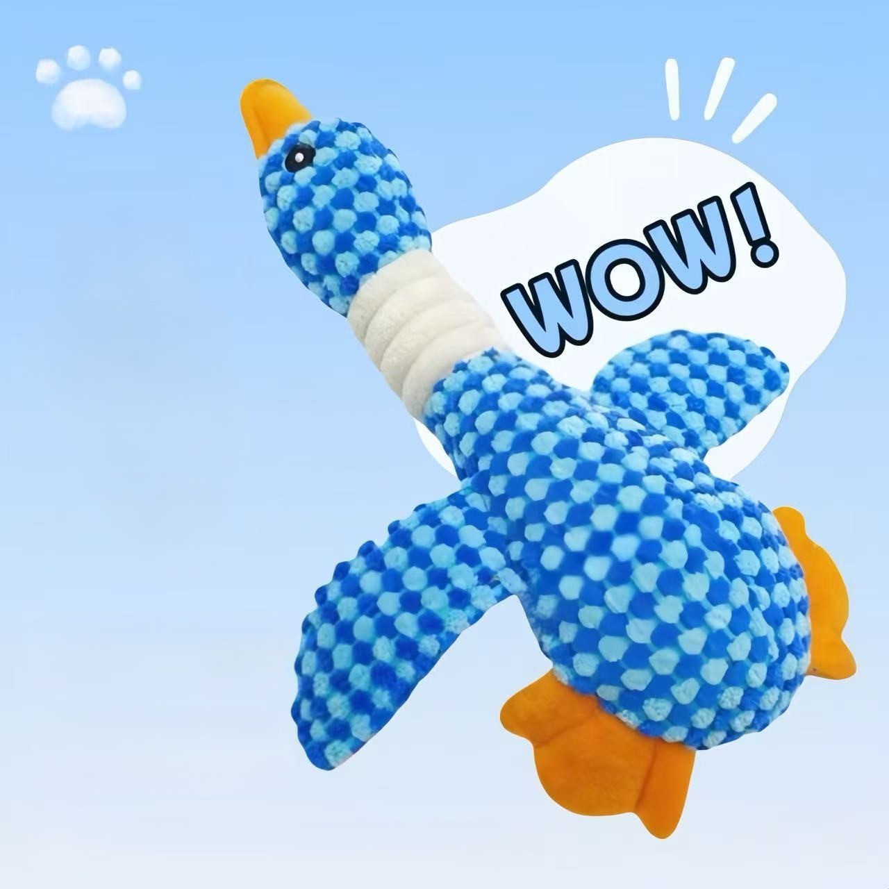 Custom Textured Plush Goose Duck Pet Squeaky Dog Chew Toy
