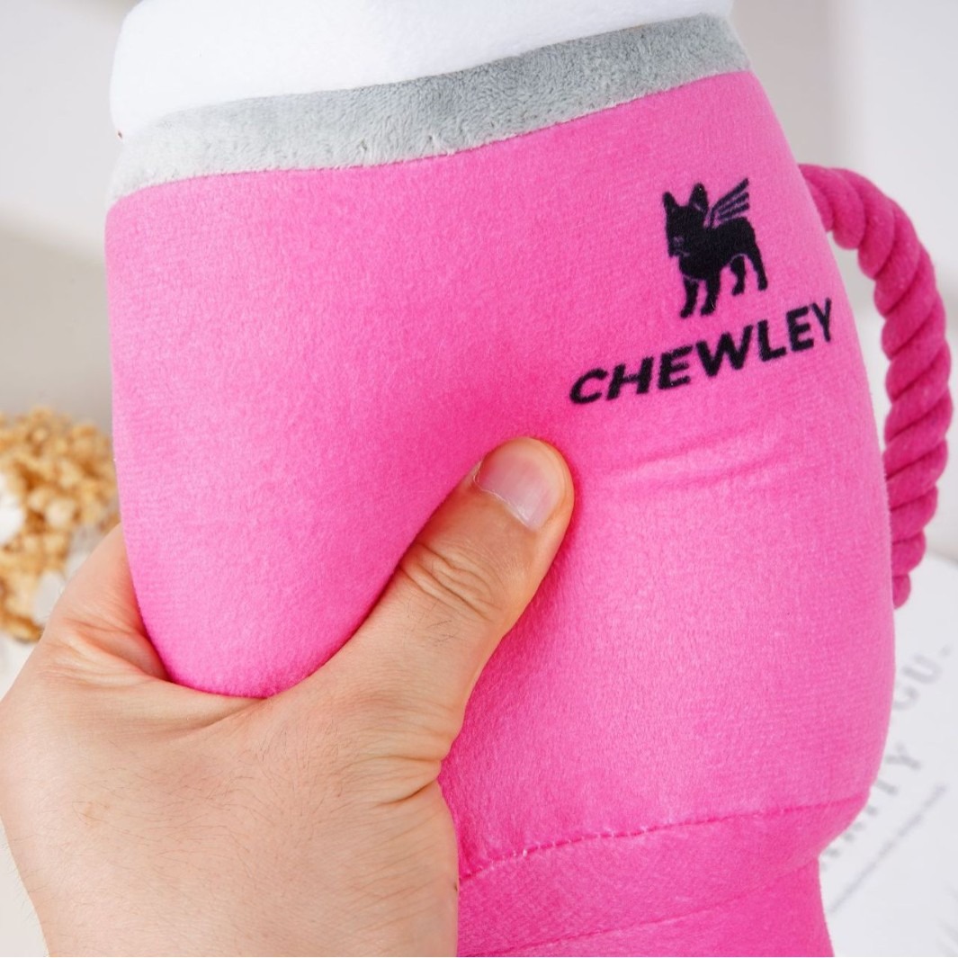 Creative Pet Plush Large Water Cup Custom Dog Chew Rope Toy