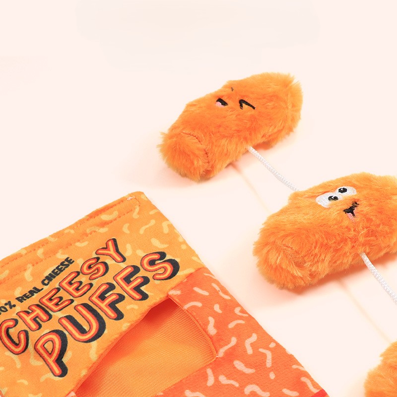 Custom Logo Pet Interactive Snack Bag Hide-and-Seek Plush Dog Squeaky Toy
