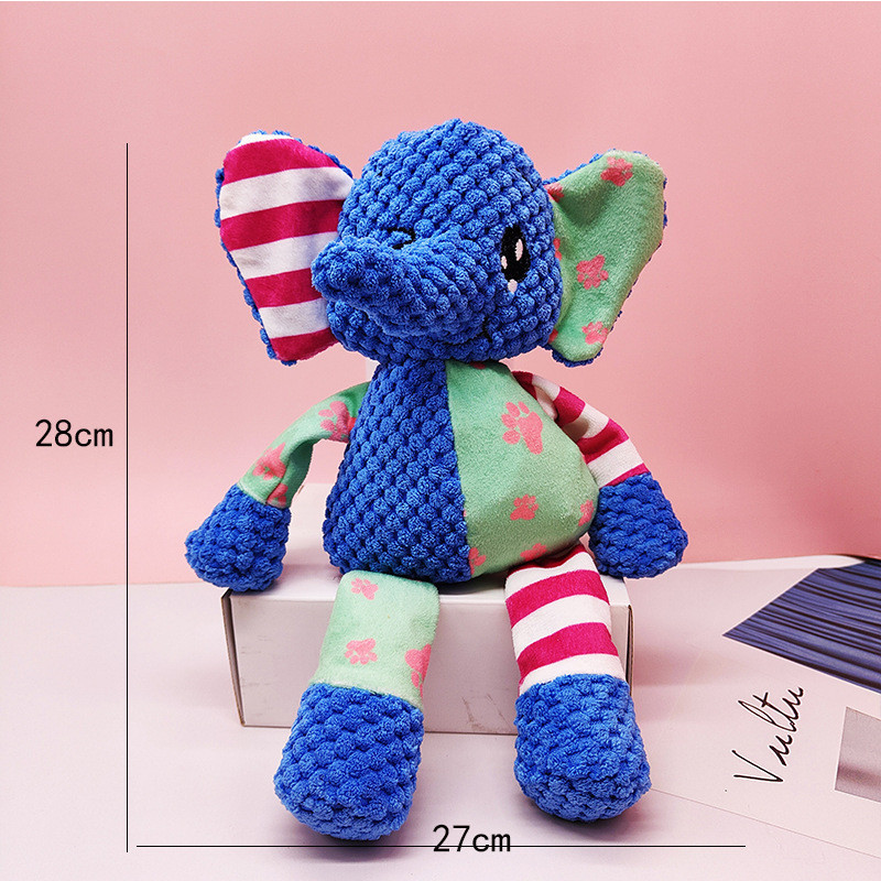 Corduroy Pet Toy Custom Plush Animal Dog Chew Squeaky Interactive Toy