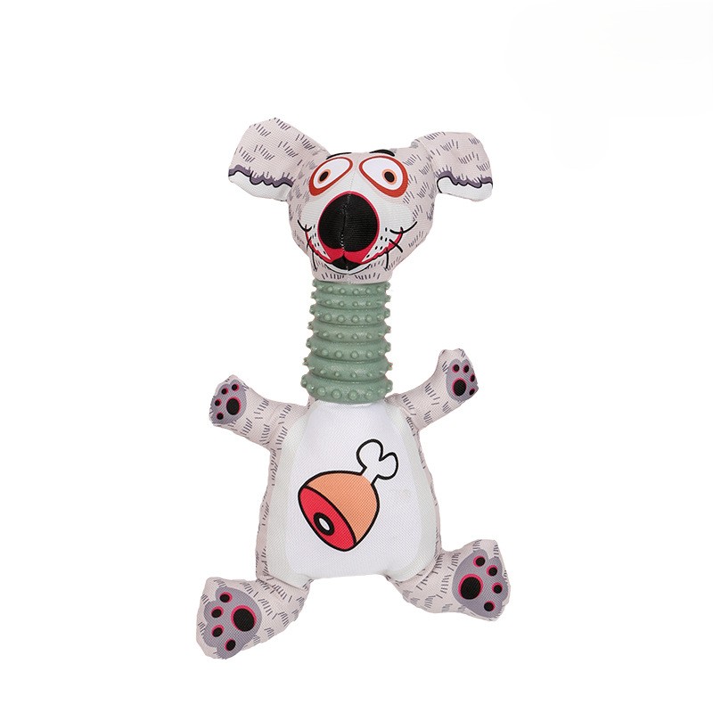 Custom Printing Pet Plush Long-Neck Animal Dog Chew Teething Rubber Toy