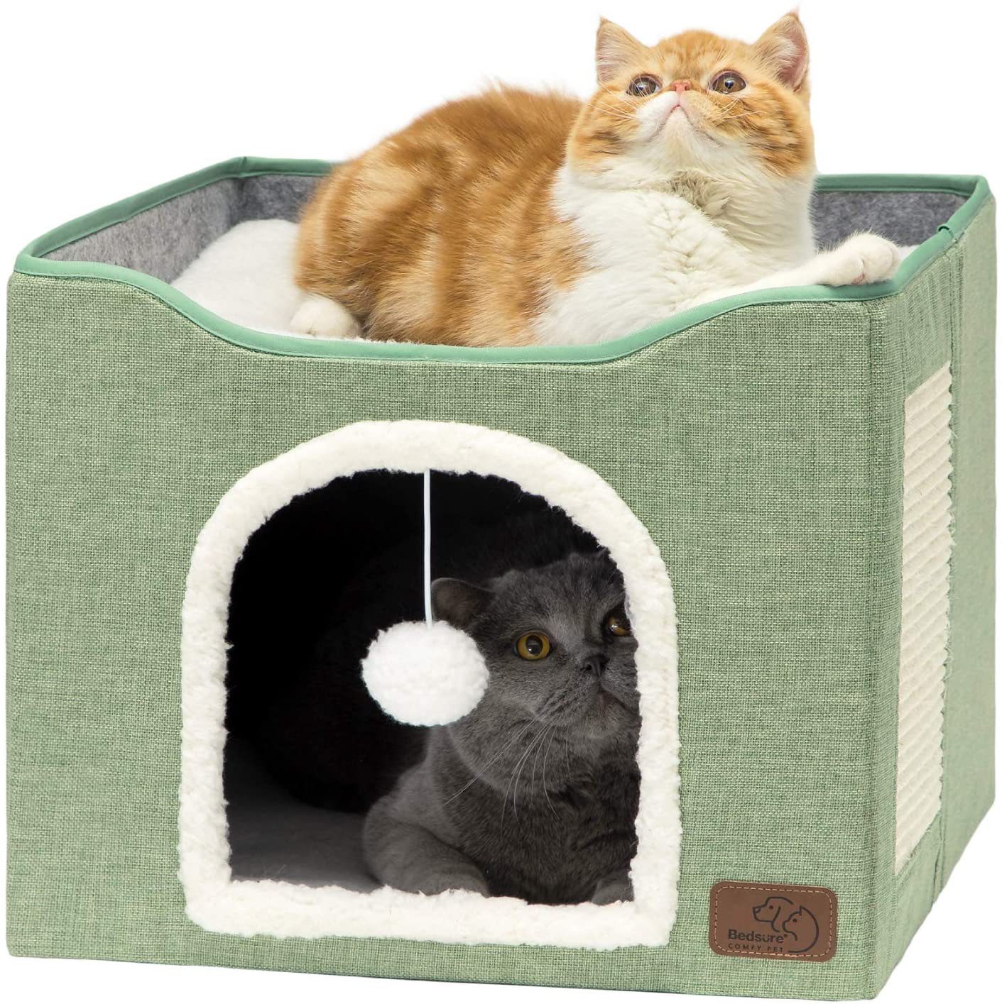 Custom 2-in-1 Foldable Cat House Soft Pet Cat Interactive House