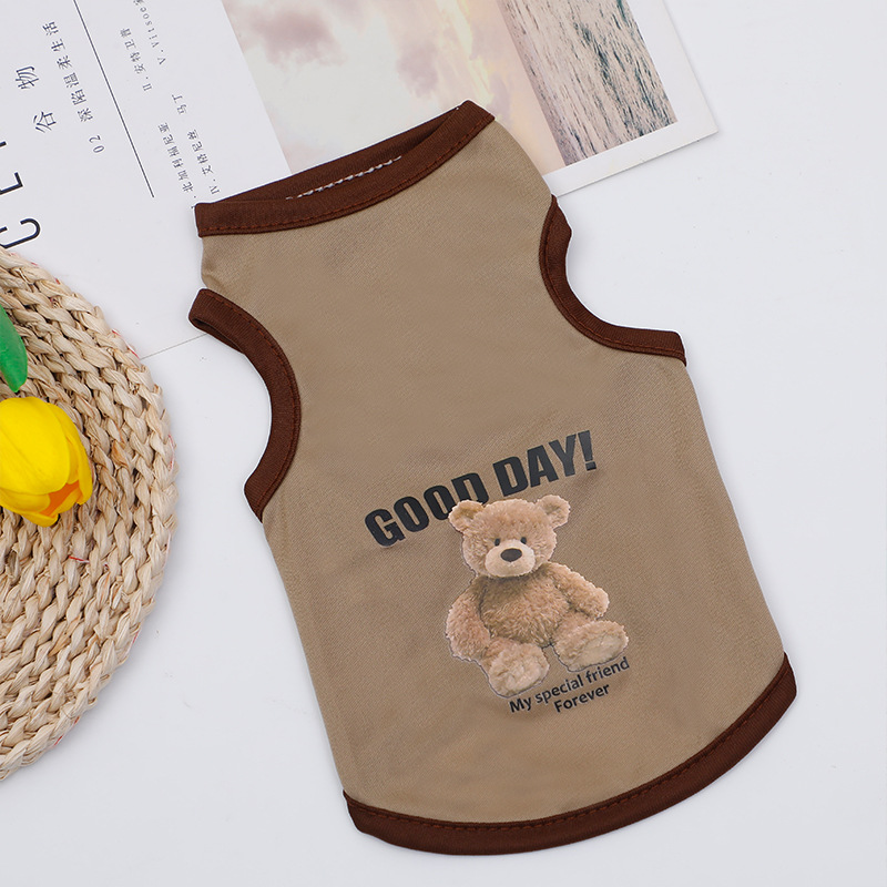 Casual Vintage Custom Printing Pet Sleeveless Vest Dog Tank Top